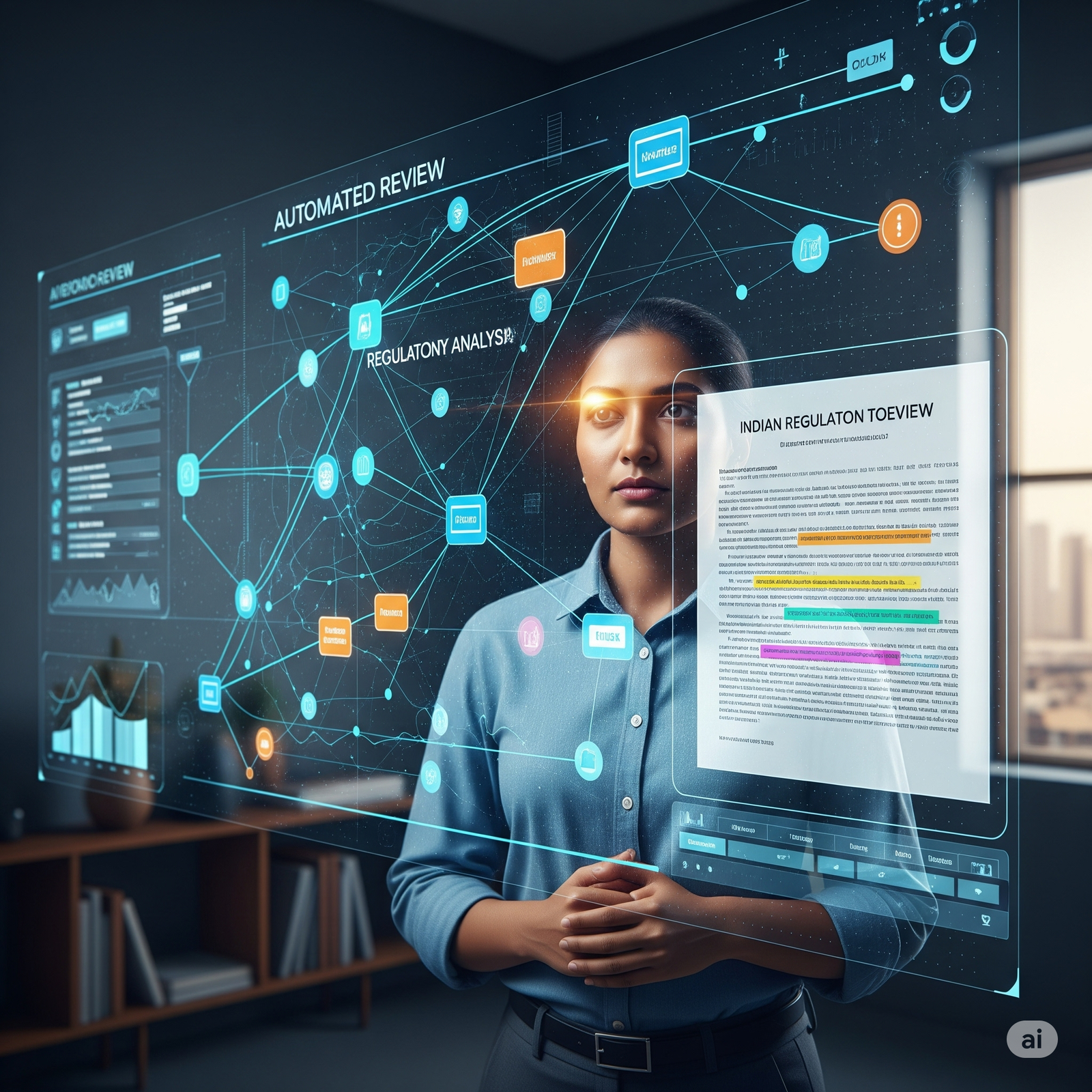 A person reviewing regulatory compliance documents